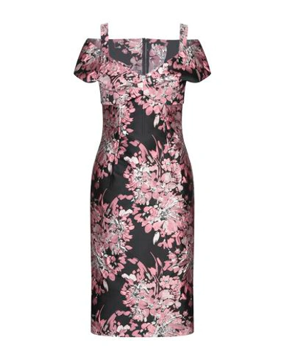 Shop Dolce & Gabbana Woman Midi Dress Pink Size 4 Polyester, Polyamide, Metallic Fiber