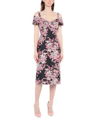 Shop Dolce & Gabbana Woman Midi Dress Pink Size 4 Polyester, Polyamide, Metallic Fiber