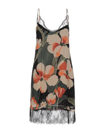 Twinset Woman Mini Dress Military Green Size 6 Viscose, Polyamide In Military Green