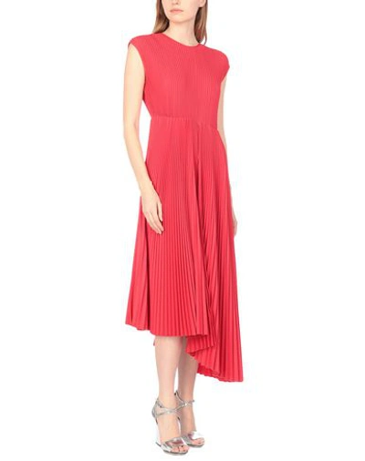 Shop Msgm Midi Dress In Red