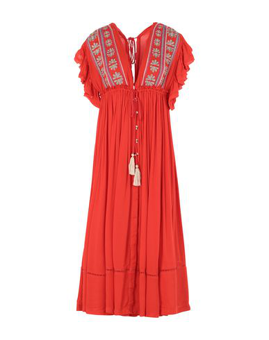 free people red midi dress