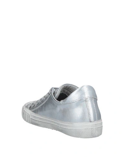 Shop Philippe Model Woman Sneakers Silver Size 6 Soft Leather