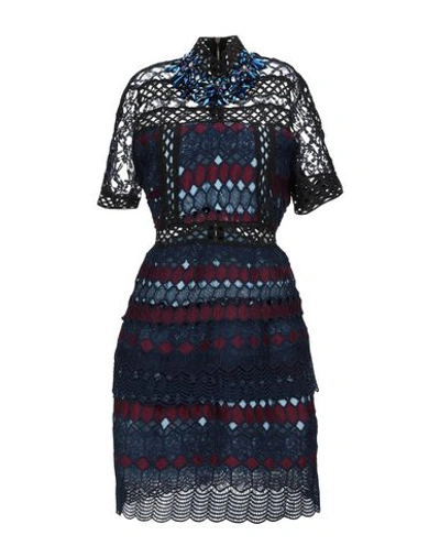 Shop Amuse Short Dress In Dark Blue