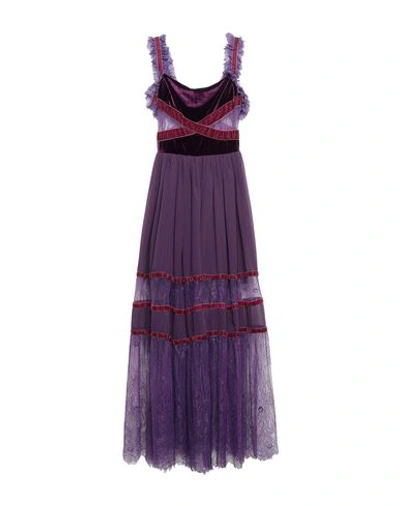 Shop Amuse Long Dress In Purple