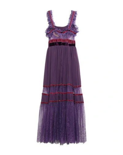 Shop Amuse Long Dress In Purple