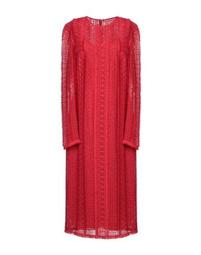 Shop Ermanno Scervino Midi Dress In Red