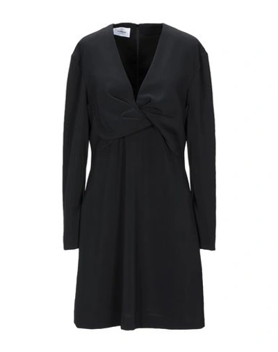 Shop Dondup Woman Mini Dress Black Size 10 Polyester, Elastane