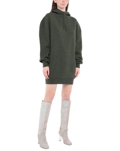 Shop Victoria Beckham Short Dress In Military Green