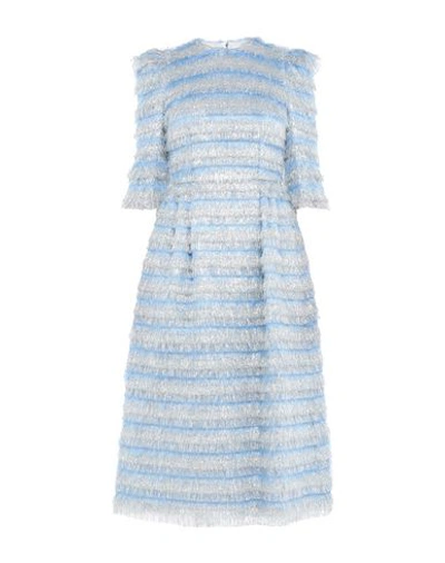 Shop Dolce & Gabbana Midi Dresses In Azure