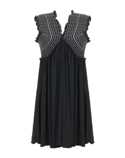 Shop Dondup Woman Mini Dress Black Size M Polyester, Viscose, Silk