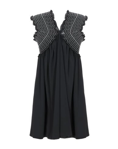 Shop Dondup Woman Mini Dress Black Size M Polyester, Viscose, Silk