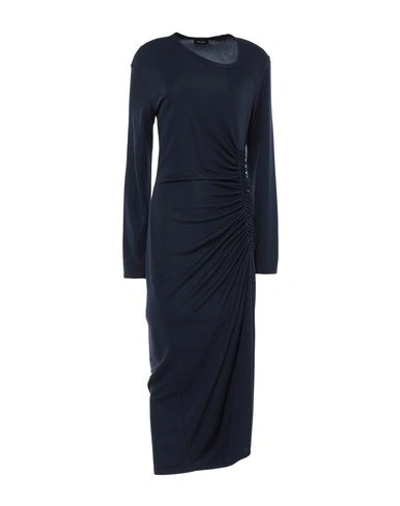 Shop Atlein Knee-length Dress In Dark Blue