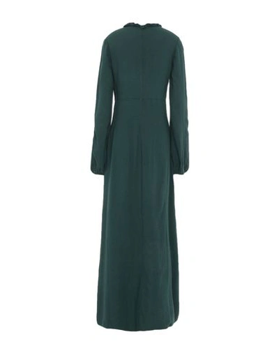 Shop Massimo Alba Long Dresses In Emerald Green