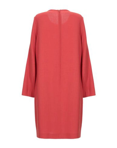 Shop Antonelli Short Dress In Brick Red