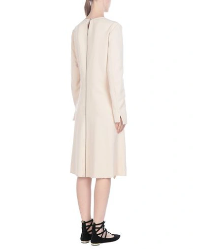 Shop Carven Woman Midi Dress Beige Size 8 Polyester, Viscose