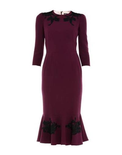 Shop Dolce & Gabbana Midi Dresses In Purple