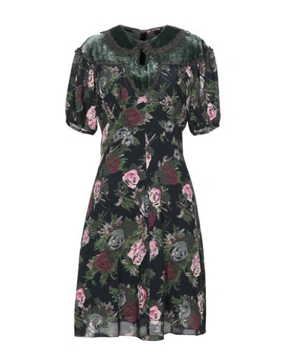 Shop Anna Sui Short Dresses In Dark Green