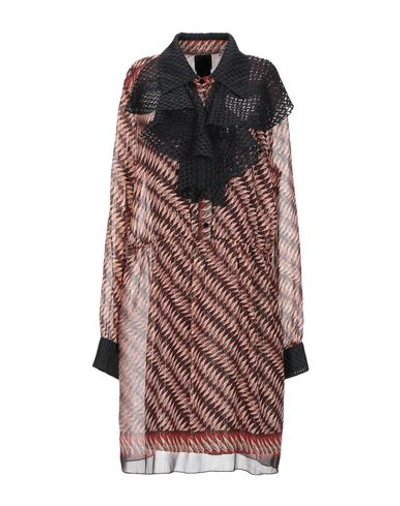 Shop Anna Sui Shirt Dress In Beige