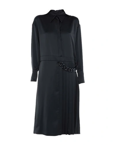 Shop Msgm Midi Dress In Black