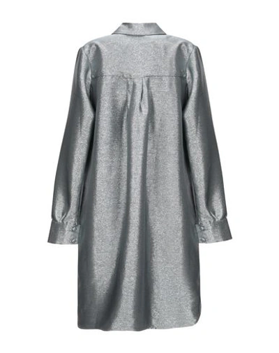 Shop Florence Bridge Shirt Dress In Silver
