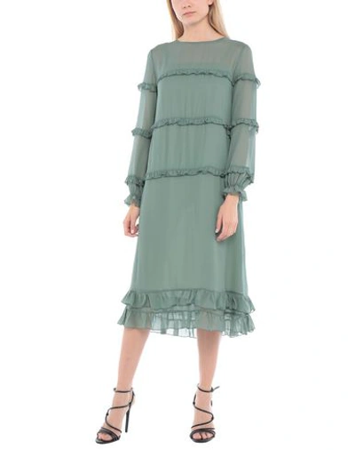 Shop Ottod'ame Knee-length Dress In Military Green