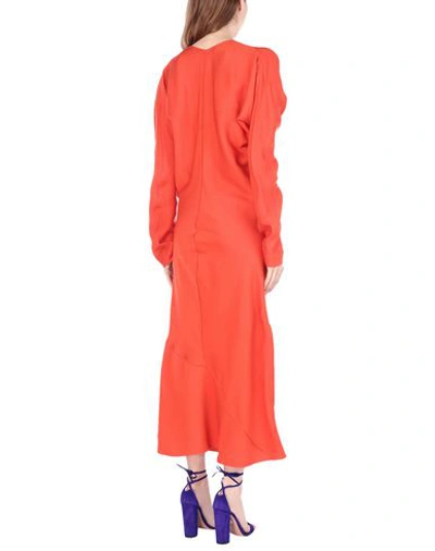 Shop Marni Midi Dress In Orange