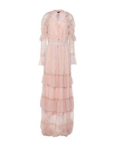 Shop Just Cavalli Long Dress In Pale Pink