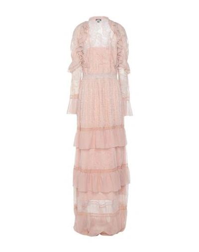 Shop Just Cavalli Long Dress In Pale Pink