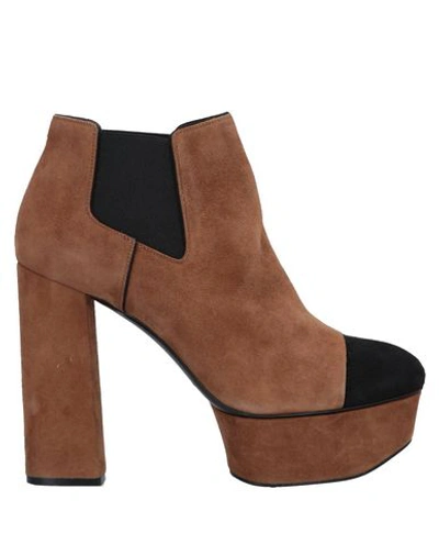 Shop Casadei Ankle Boot In Camel