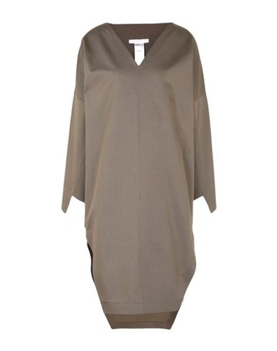 Shop Barbara Alan Knee-length Dress In Khaki