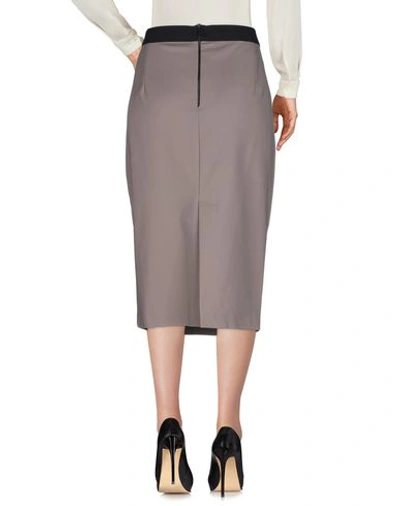 Shop Les Copains Midi Skirts In Dove Grey