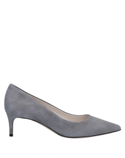 Shop Deimille Woman Pumps Grey Size 9 Soft Leather