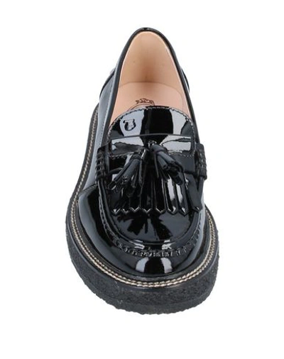 Shop Tod's Woman Loafers Black Size 6 Soft Leather