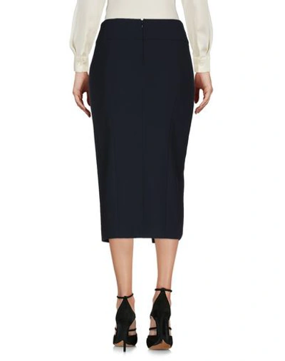 Shop Versace Midi Skirts In Dark Blue