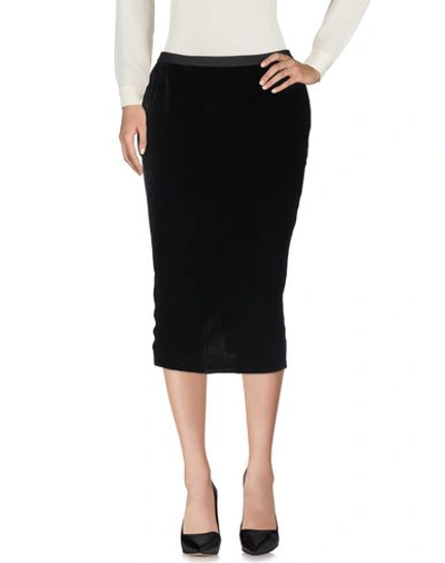 Shop Rick Owens 3/4 Length Skirts In Black