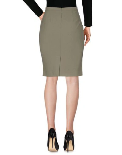 Shop Boutique Moschino Knee Length Skirts In Military Green