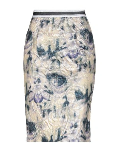 Shop Shirtaporter Knee Length Skirt In Beige