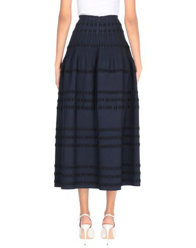 Shop Alaïa Maxi Skirts In Dark Blue