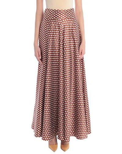 Shop Diane Von Furstenberg Long Skirts In Cocoa