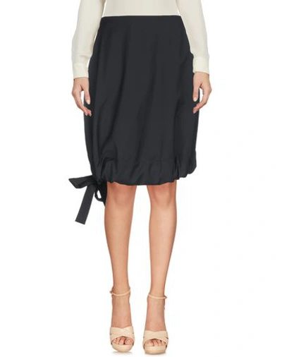 Shop Loewe Knee Length Skirts In Black