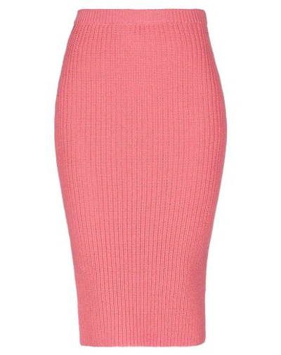 Shop Pinko Woman Midi Skirt Pink Size Xs Wool