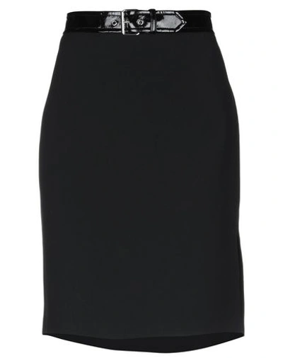 Shop Moschino Knee Length Skirt In Black