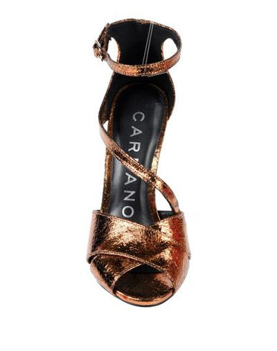 Shop Carrano Sandals In Bronze