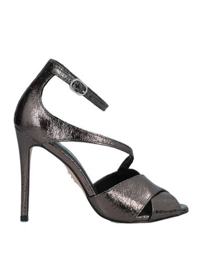 Shop Carrano Sandals In Steel Grey