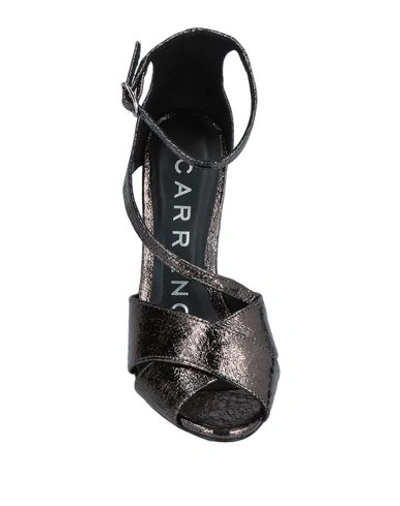 Shop Carrano Sandals In Steel Grey