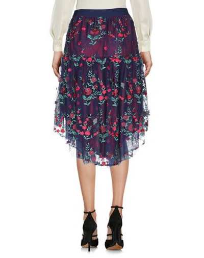 Shop Pinko Woman Midi Skirt Midnight Blue Size 10 Polyester, Polyamide