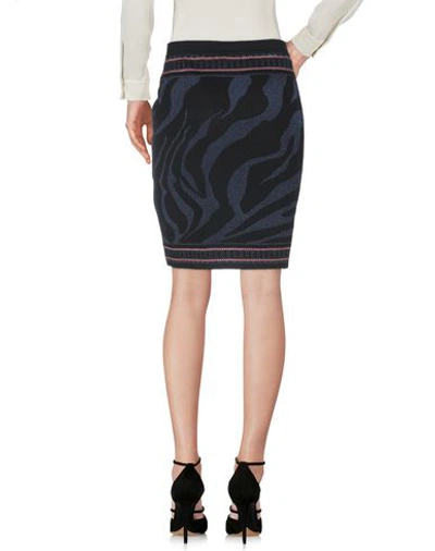Shop Roberto Cavalli Knee Length Skirt In Dark Blue