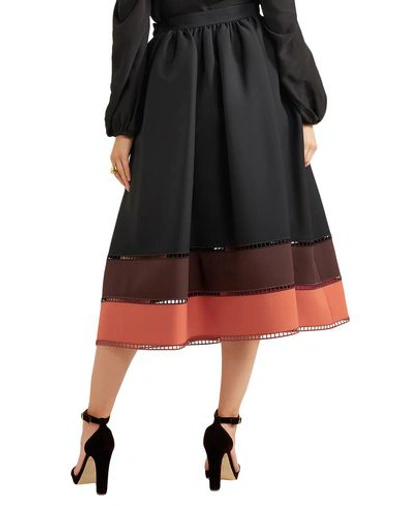 Shop Fendi Midi Skirts In Black