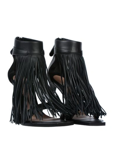 Shop Alexander Mcqueen Woman Sandals Black Size 7 Soft Leather