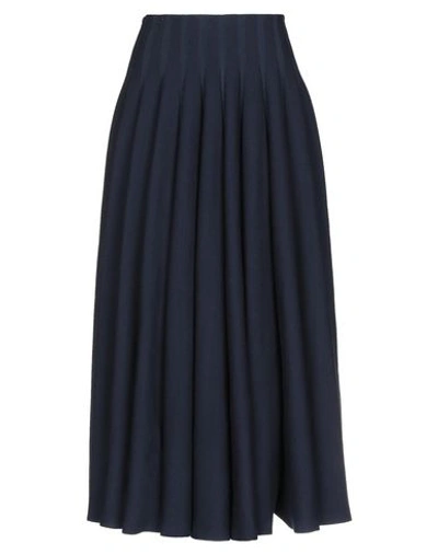 Shop Alaïa Maxi Skirts In Dark Blue